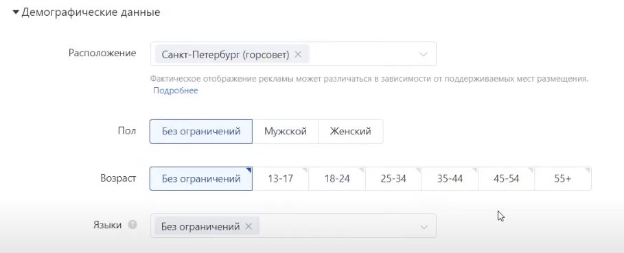 Демографические данные